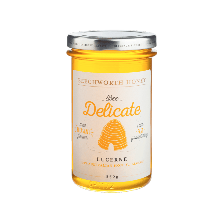 BDLUCEJAR350 _Beechworth-Honey-Bee-Delicate-Lucerne-Jar