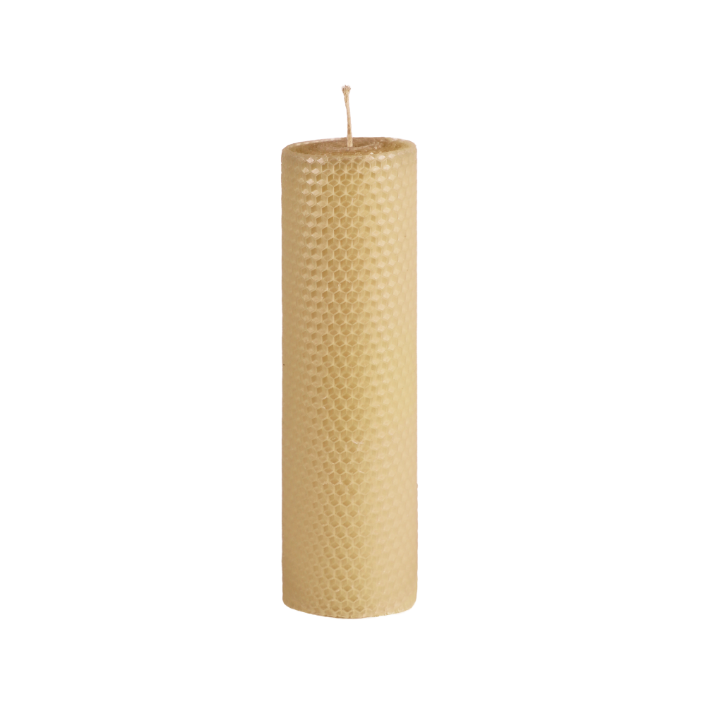 Beechworth Honey Hand Rolled Beeswax Candle 6cm Wide Large