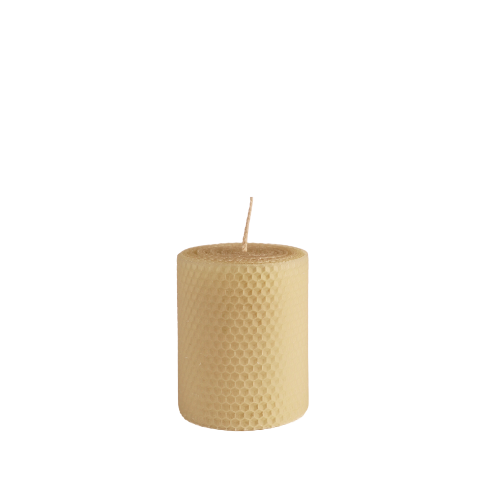 Beechworth Honey Hand Rolled Beeswax Candle 8cm Wide Small