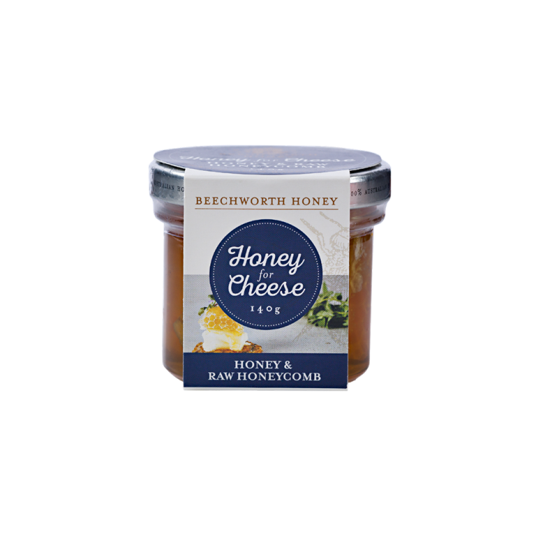 HFCHOHOJAR140---Honey-for-Cheese---Bee-Raw-Honey-&-Honeycomb-140g