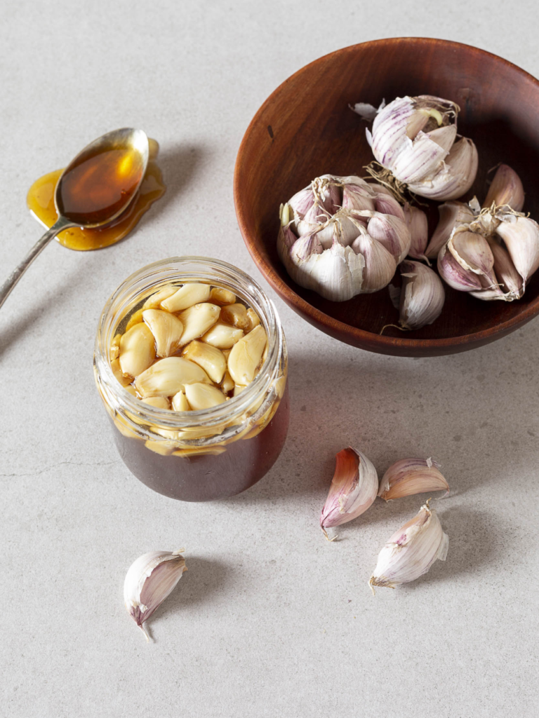 Fermented Garlic in Honey