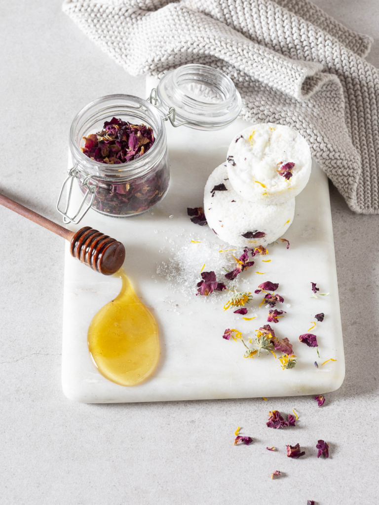 Honey, Rose & Calendula Bath Bombs