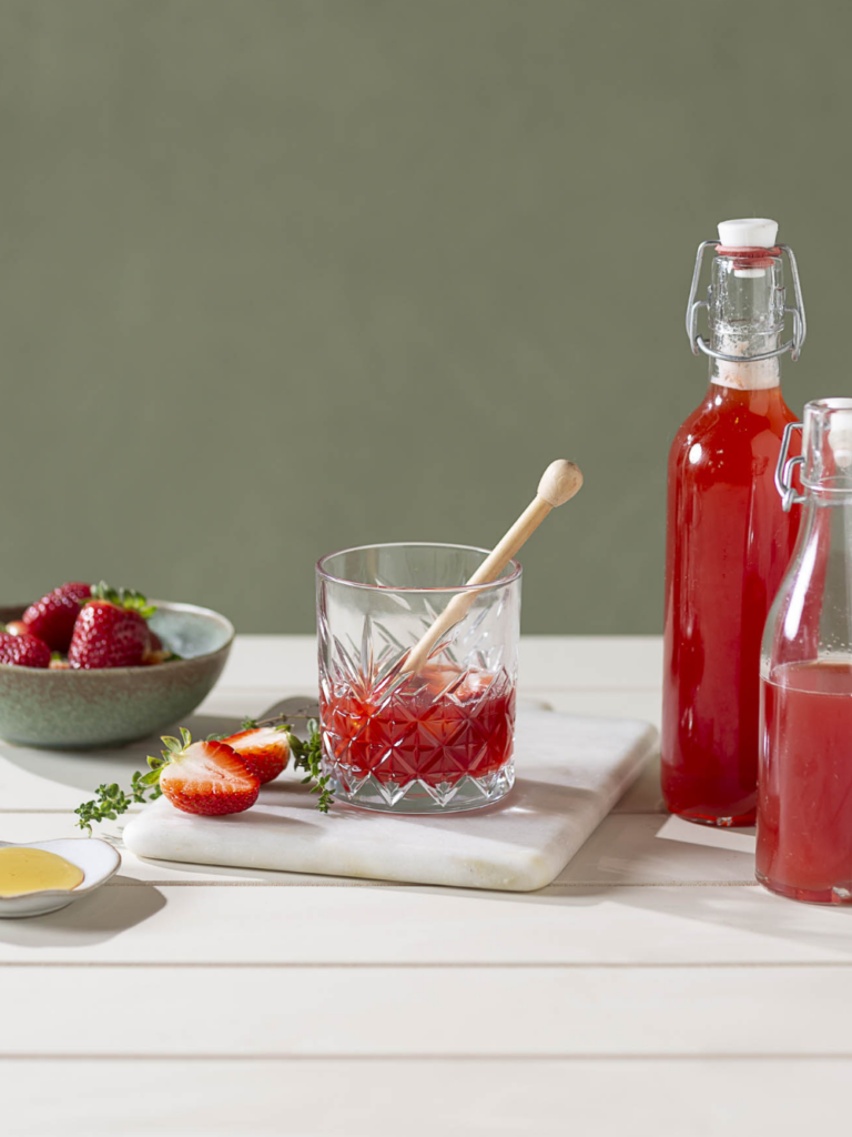 Honey, Strawberry & Thyme Syrup