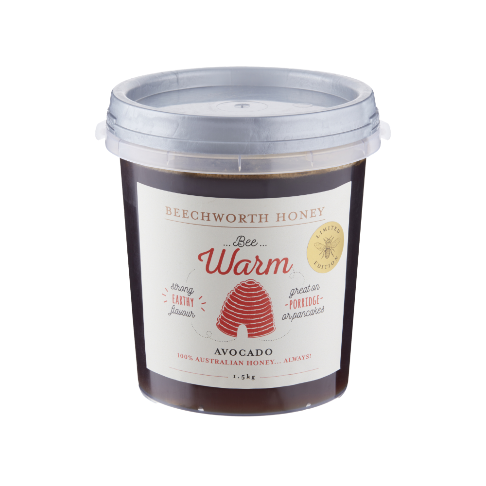 Bee Warm Avocado Honey 1.5kg Tub