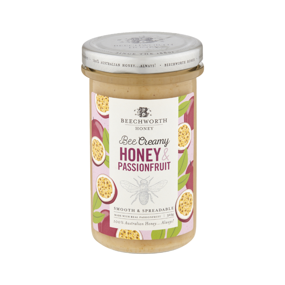 Bee Creamy Honey & Passionfruit Jar 325g