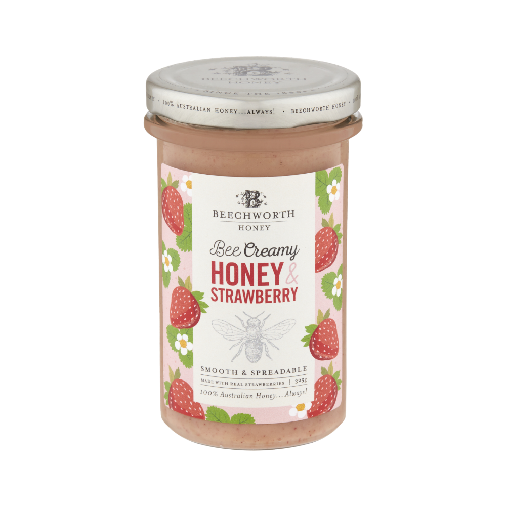 Bee Creamy Honey & Strawberry Jar 325g