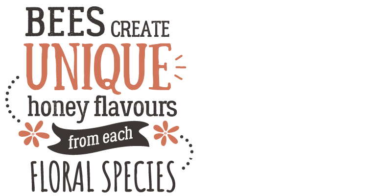 Bees create unique honey flavours from each floral species
