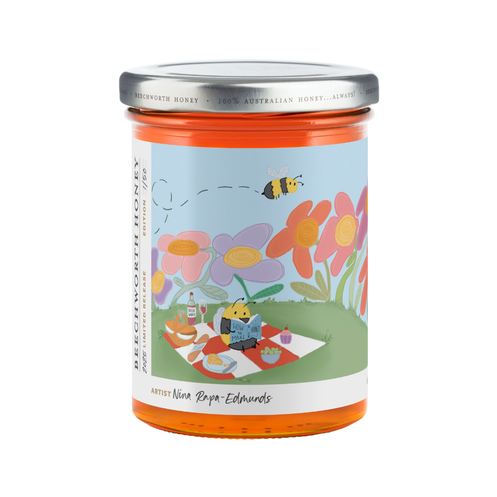 POLL25JAR550-Nina_Pollinate-Honey-2025_Nina-Rapa-Edmunds_550g_front