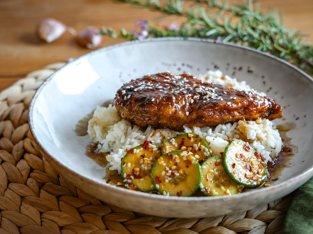 Honey Garlic Chicken and Rice