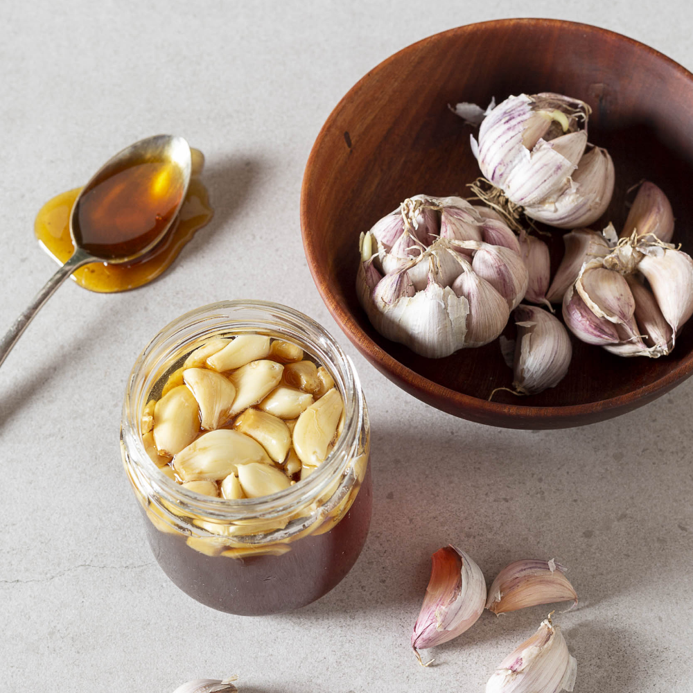 Fermented Garlic in Honey