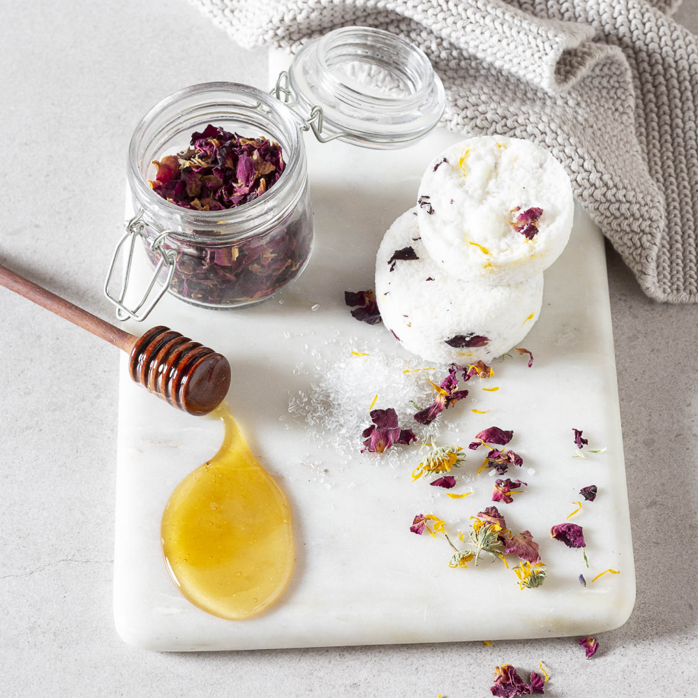 Honey, Rose & Calendula Bath Bombs